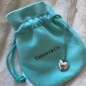 Tiffany & Co. Sterling Silver Puffed Heart Pendant Necklace